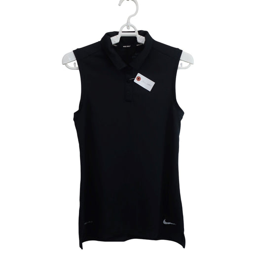 NIKE GOLF(ナイキゴルフ) ノースリーブポロシャツ 黒 レディース XS A