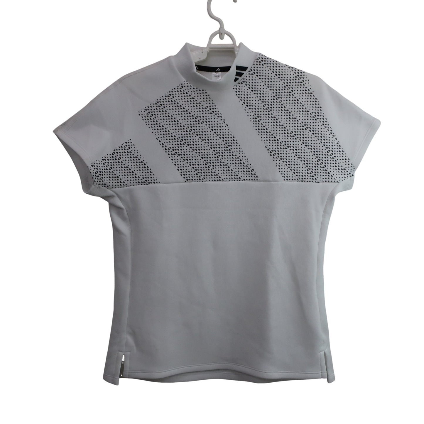adidas(アディダス) 半袖モックネックシャツ 白 レディース XL A