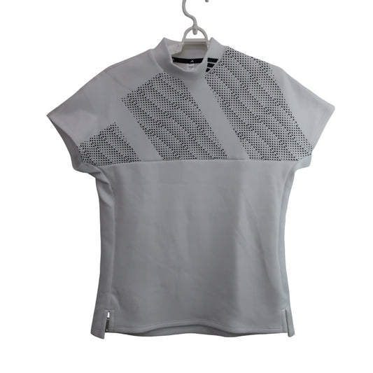 adidas(アディダス) 半袖モックネックシャツ 白 レディース XL A