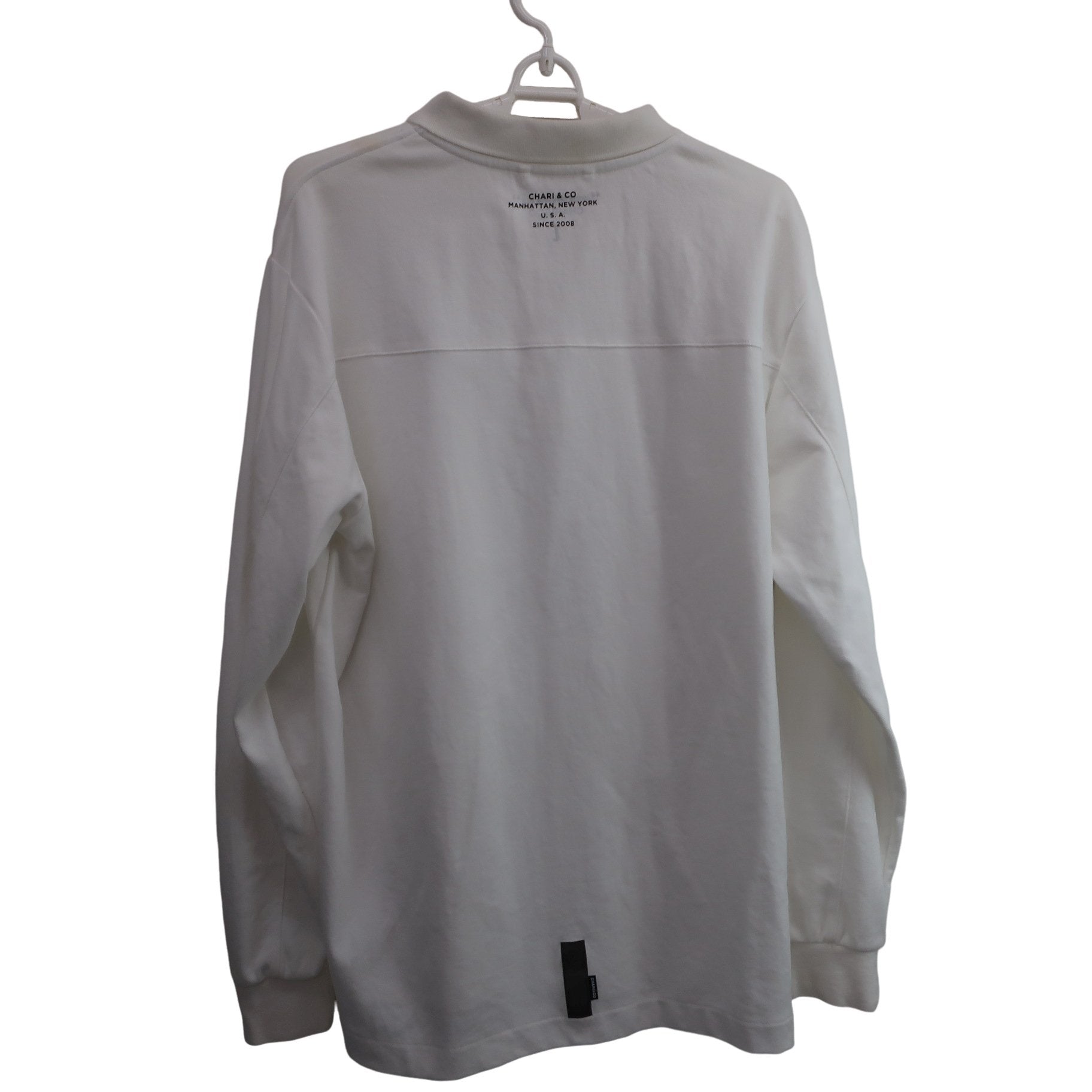 CHARI&CO 長袖ポロシャツ 白 メンズ L A