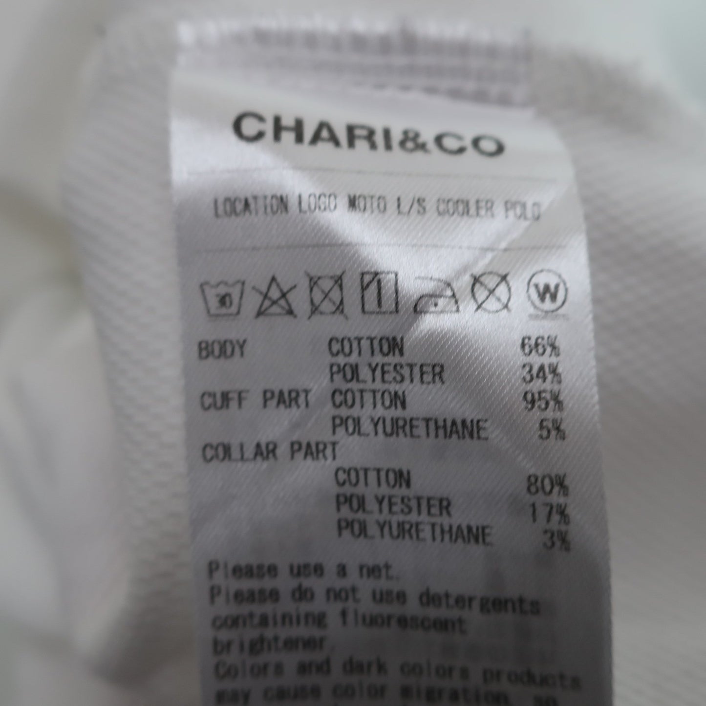 CHARI&CO 長袖ポロシャツ 白 メンズ L A