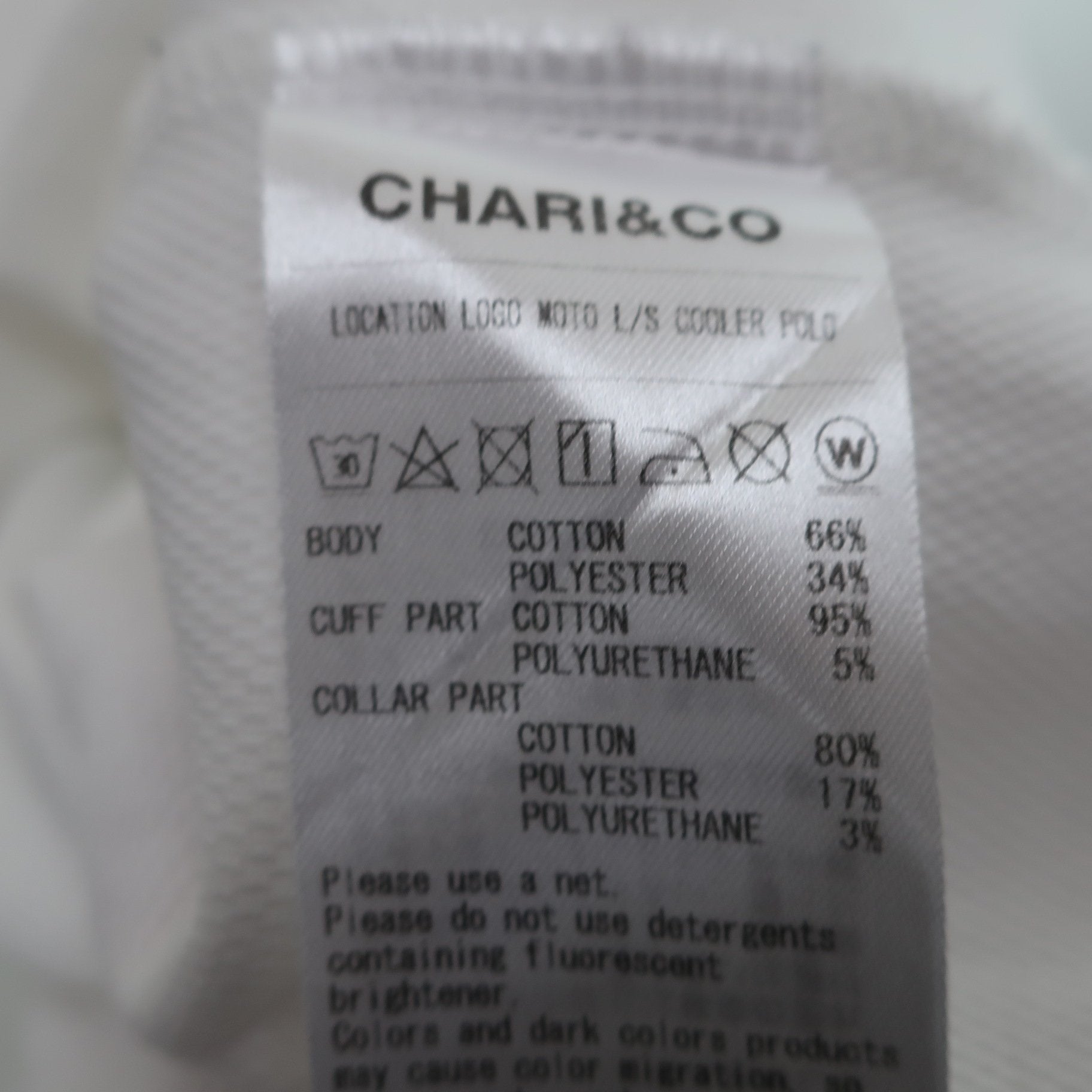 CHARI&CO 長袖ポロシャツ 白 メンズ L A