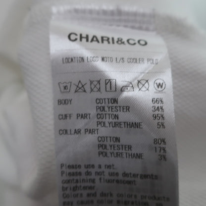 CHARI&CO 長袖ポロシャツ 白 メンズ L A