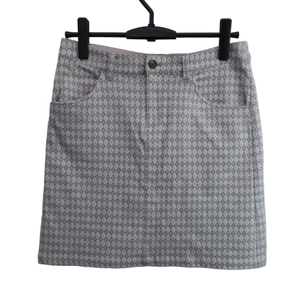 BEAMS GOLF(ビームスゴルフ) スカート 白グレーアーガイル柄 レディース L A