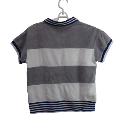 Champion(チャンピオン) ポロシャツ 白グレー レディース SMALL A