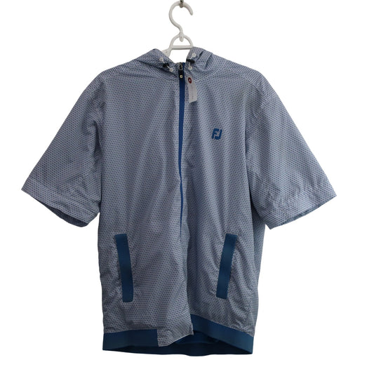 FOOTJOY(フットジョイ) 半袖ナイロンパーカー 青系総柄 メンズ M B
