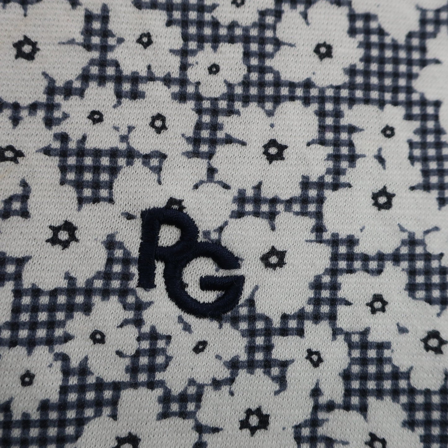 PEARLY GATES(パーリーゲイツ) 長袖ポロシャツ 白ネイビー花柄 レディース 0 055-1161204 A