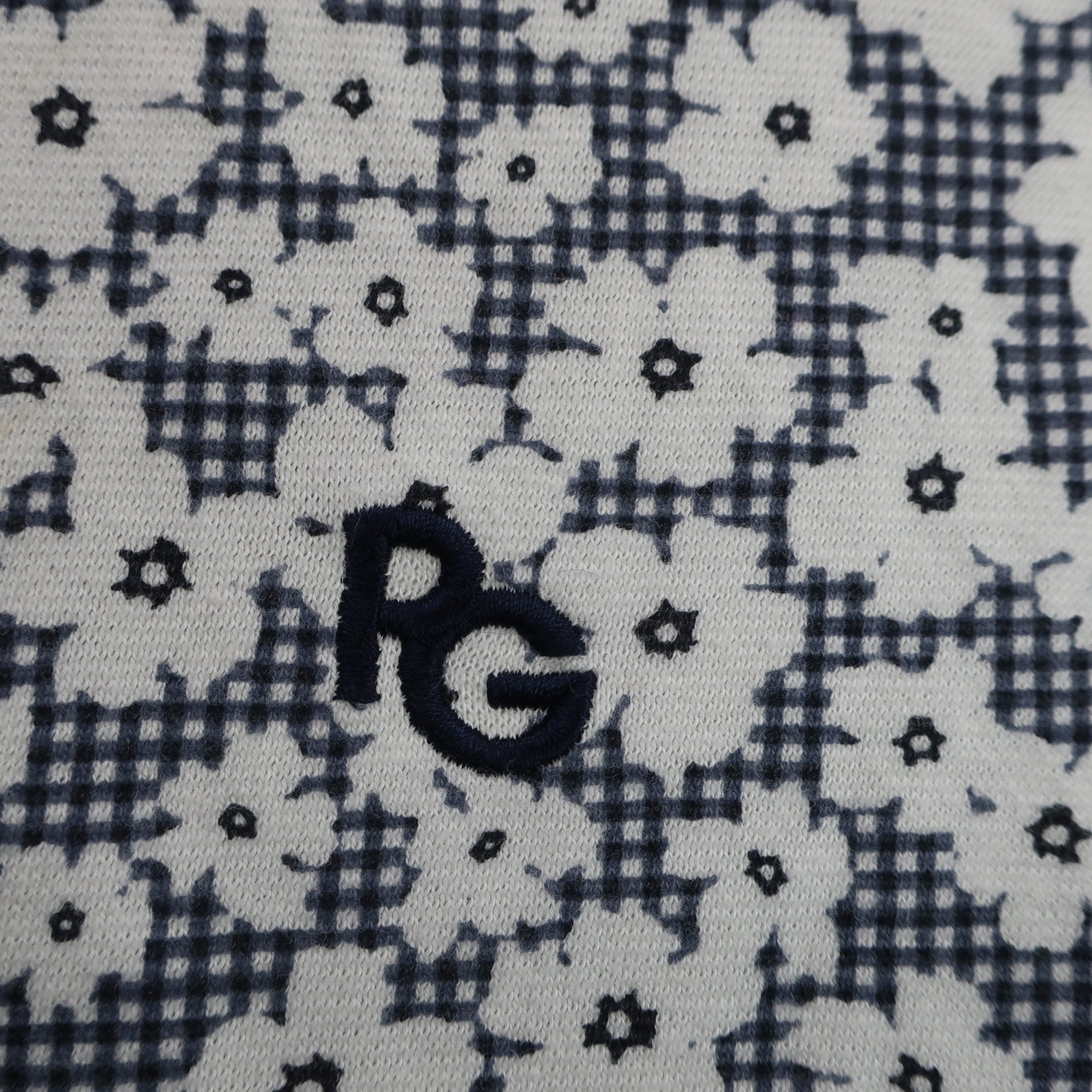 PEARLY GATES(パーリーゲイツ) 長袖ポロシャツ 白ネイビー花柄 レディース 0 055-1161204 A