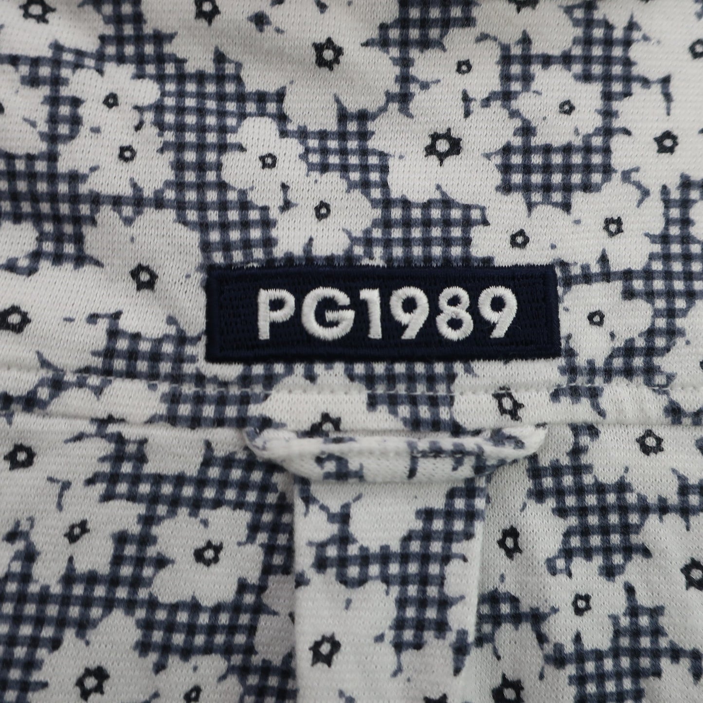 PEARLY GATES(パーリーゲイツ) 長袖ポロシャツ 白ネイビー花柄 レディース 0 055-1161204 A