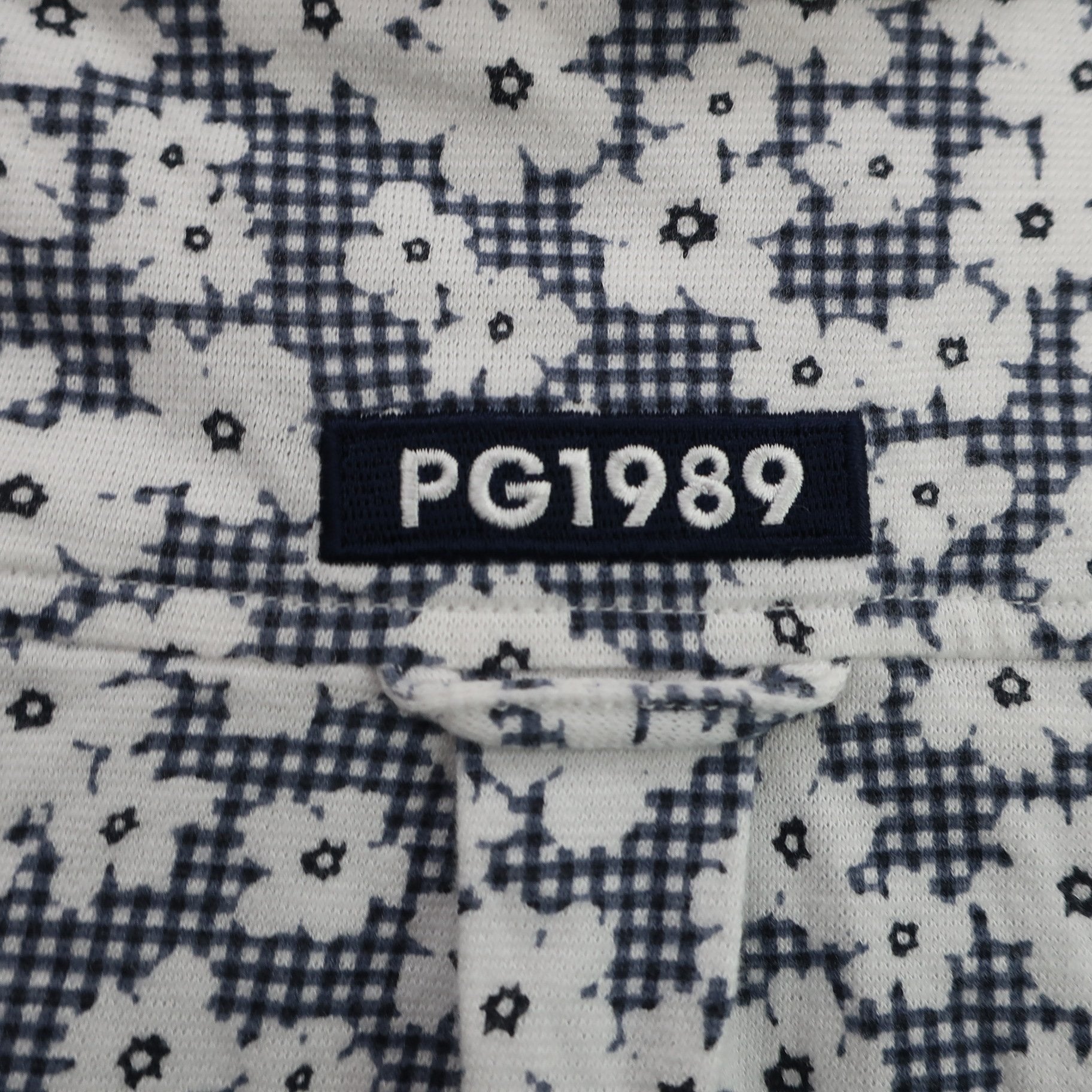 PEARLY GATES(パーリーゲイツ) 長袖ポロシャツ 白ネイビー花柄 レディース 0 055-1161204 A