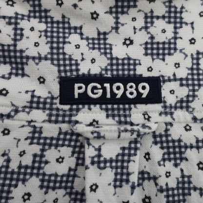PEARLY GATES(パーリーゲイツ) 長袖ポロシャツ 白ネイビー花柄 レディース 0 055-1161204 A