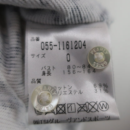 PEARLY GATES(パーリーゲイツ) 長袖ポロシャツ 白ネイビー花柄 レディース 0 055-1161204 A