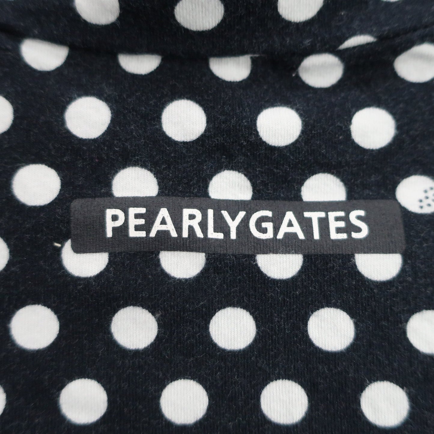 PEARLY GATES(パーリーゲイツ) ハイネックシャツ ネイビー白ドット柄 レディース 1 055-2266106 B