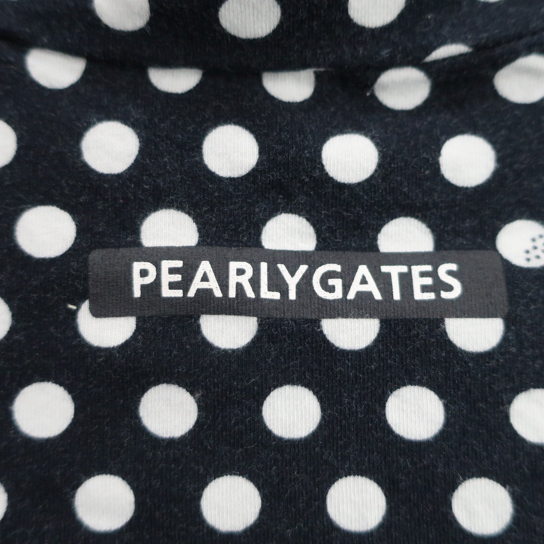 PEARLY GATES(パーリーゲイツ) ハイネックシャツ ネイビー白ドット柄 レディース 1 055-2266106 B