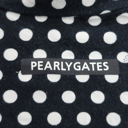 PEARLY GATES(パーリーゲイツ) ハイネックシャツ ネイビー白ドット柄 レディース 1 055-2266106 B