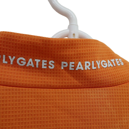 PEARLY GATES(パーリーゲイツ) 半袖モックネックシャツ オレンジ レディース 1 055-0167502 B