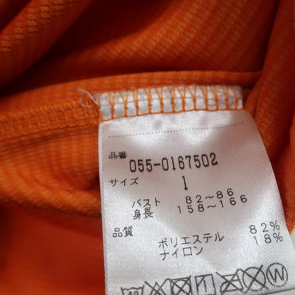 PEARLY GATES(パーリーゲイツ) 半袖モックネックシャツ オレンジ レディース 1 055-0167502 B