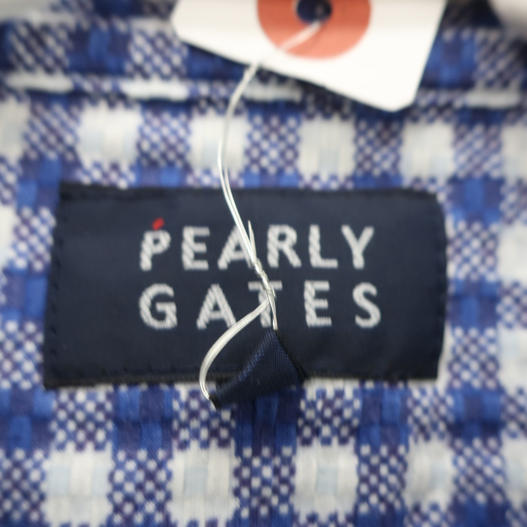 PEARLY GATES(パーリーゲイツ) ノースリーブフリルポロシャツ 青白チェック レディース 0 055-9160526 A