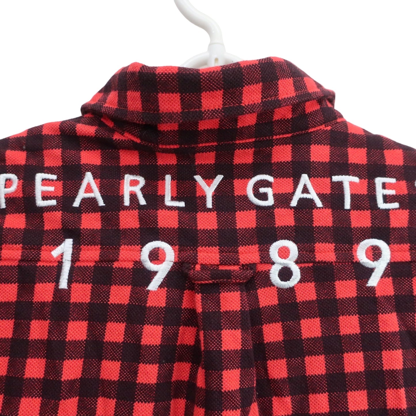 PEARLY GATES(パーリーゲイツ) 長袖ポロシャツ 赤黒チェック レディース 0 055-1261004 A