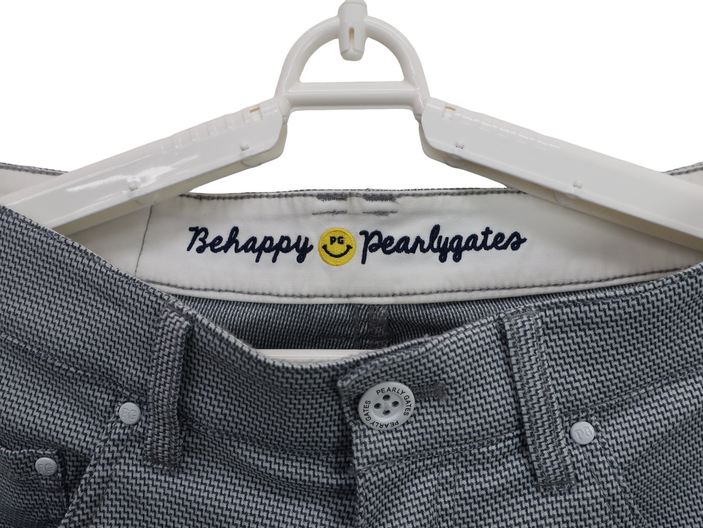 PEARLY GATES(パーリーゲイツ) パンツ 白青系ワッフル織 レディース 1 055-0131304 B