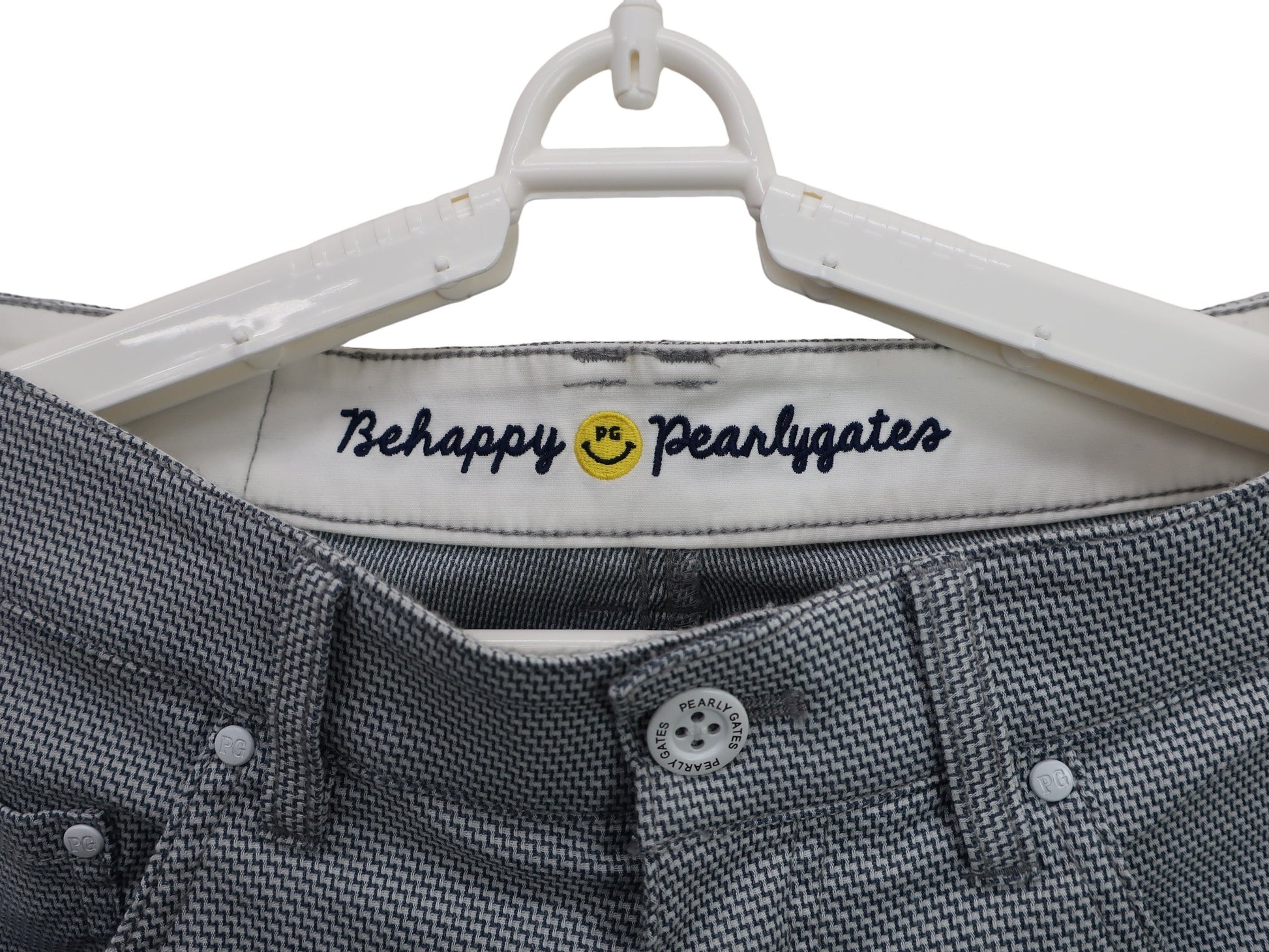 PEARLY GATES(パーリーゲイツ) パンツ 白青系ワッフル織 レディース 1 055-0131304 B