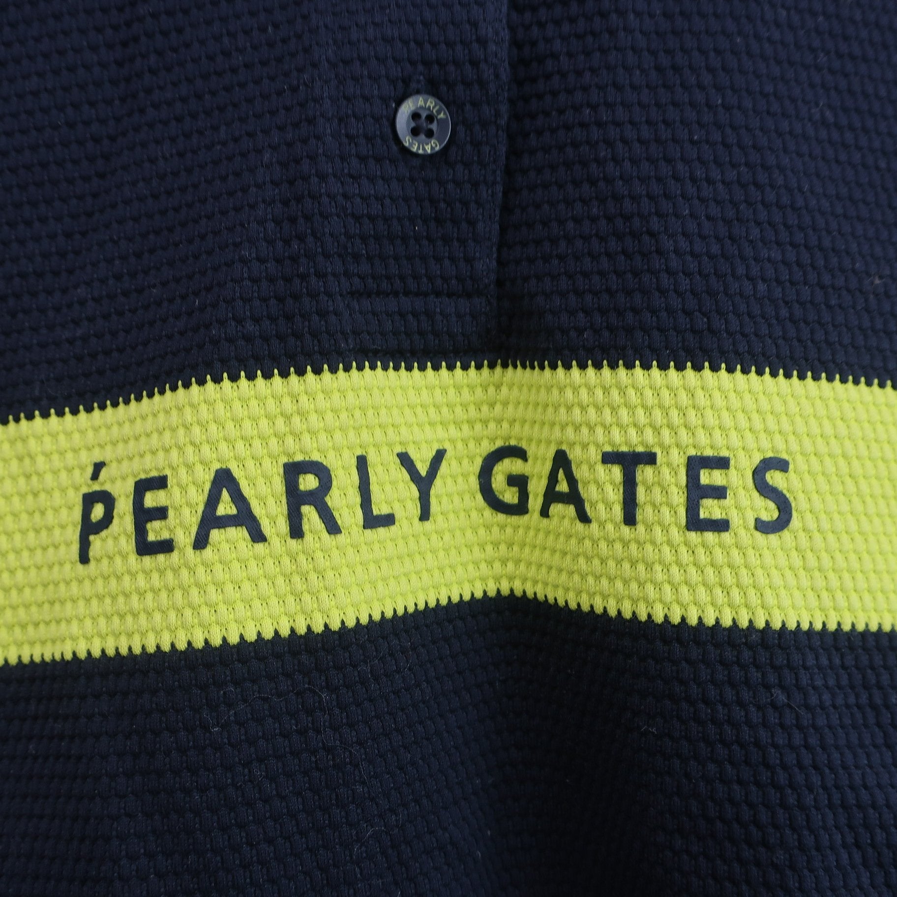 PEARLY GATES(パーリーゲイツ) ポロシャツ ネイビーイエロー レディース 0 055-1160324 B