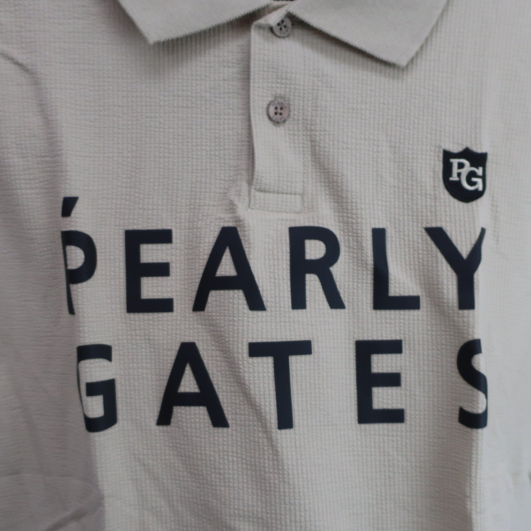 PEARLY GATES(パーリーゲイツ) ポロシャツ ベージュ メンズ 6 053-1160351 A