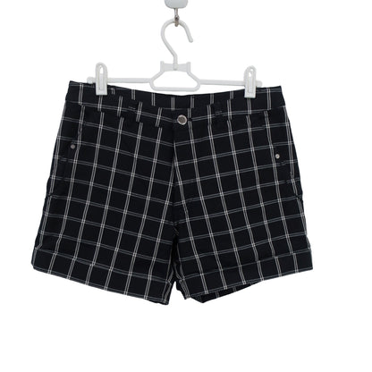 clunk(クランク) ハーフパンツ 黒チェック レディース M B
