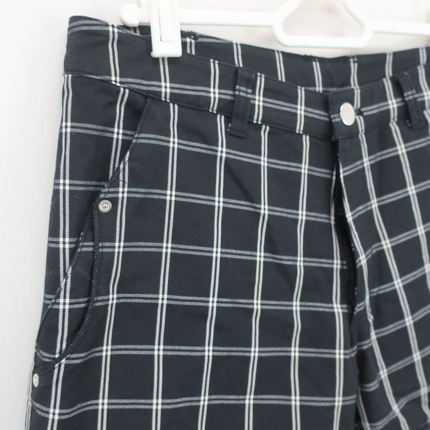 clunk(クランク) ハーフパンツ 黒チェック レディース M B