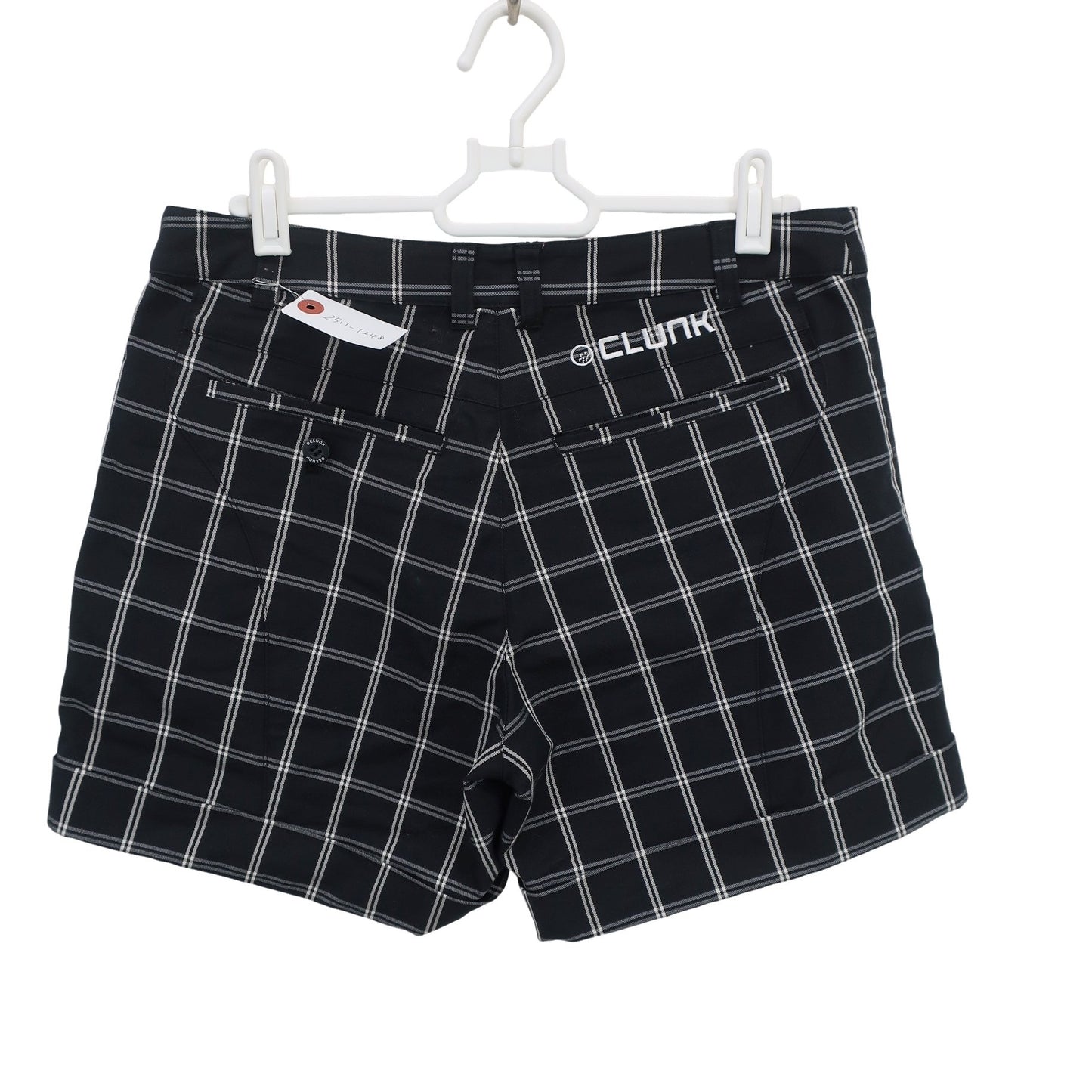 clunk(クランク) ハーフパンツ 黒チェック レディース M B