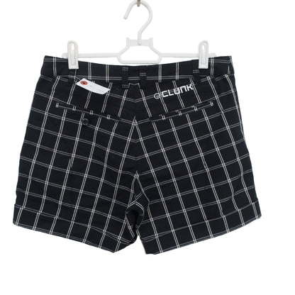 clunk(クランク) ハーフパンツ 黒チェック レディース M B
