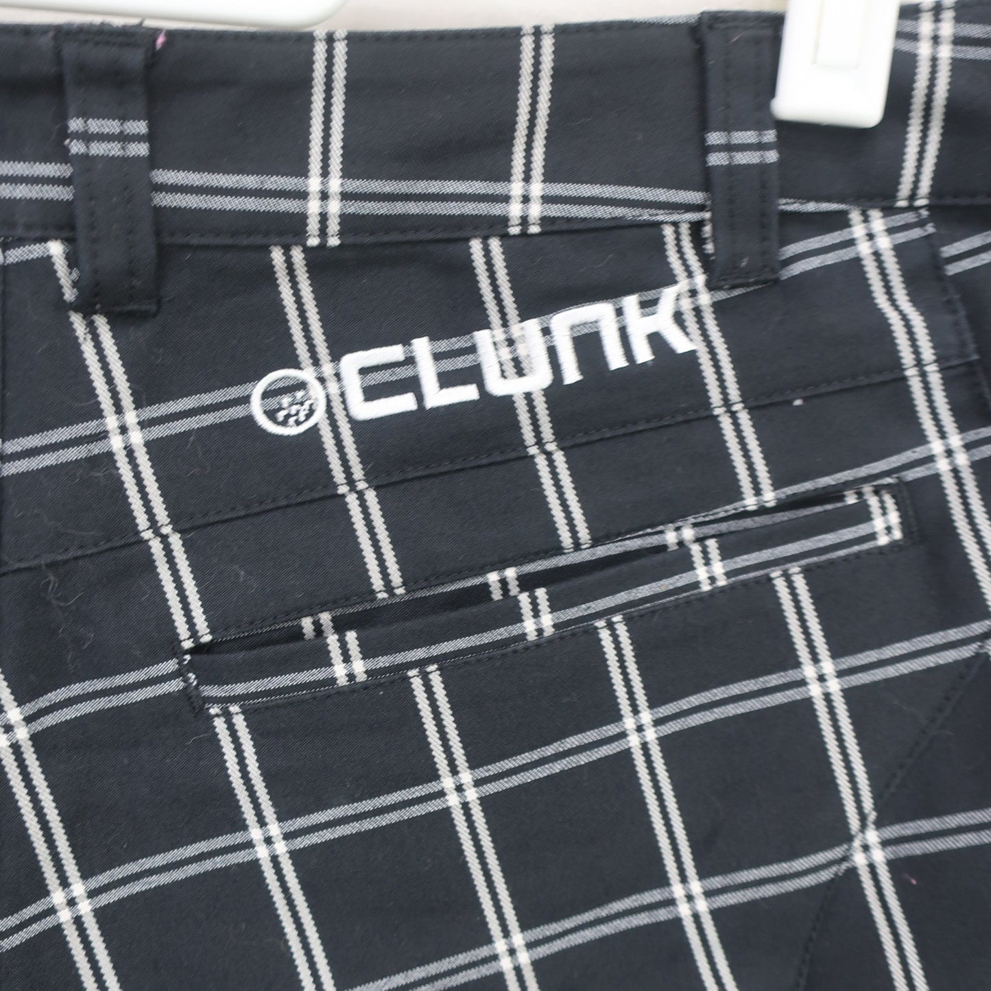 clunk(クランク) ハーフパンツ 黒チェック レディース M B