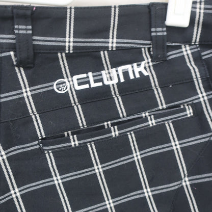 clunk(クランク) ハーフパンツ 黒チェック レディース M B