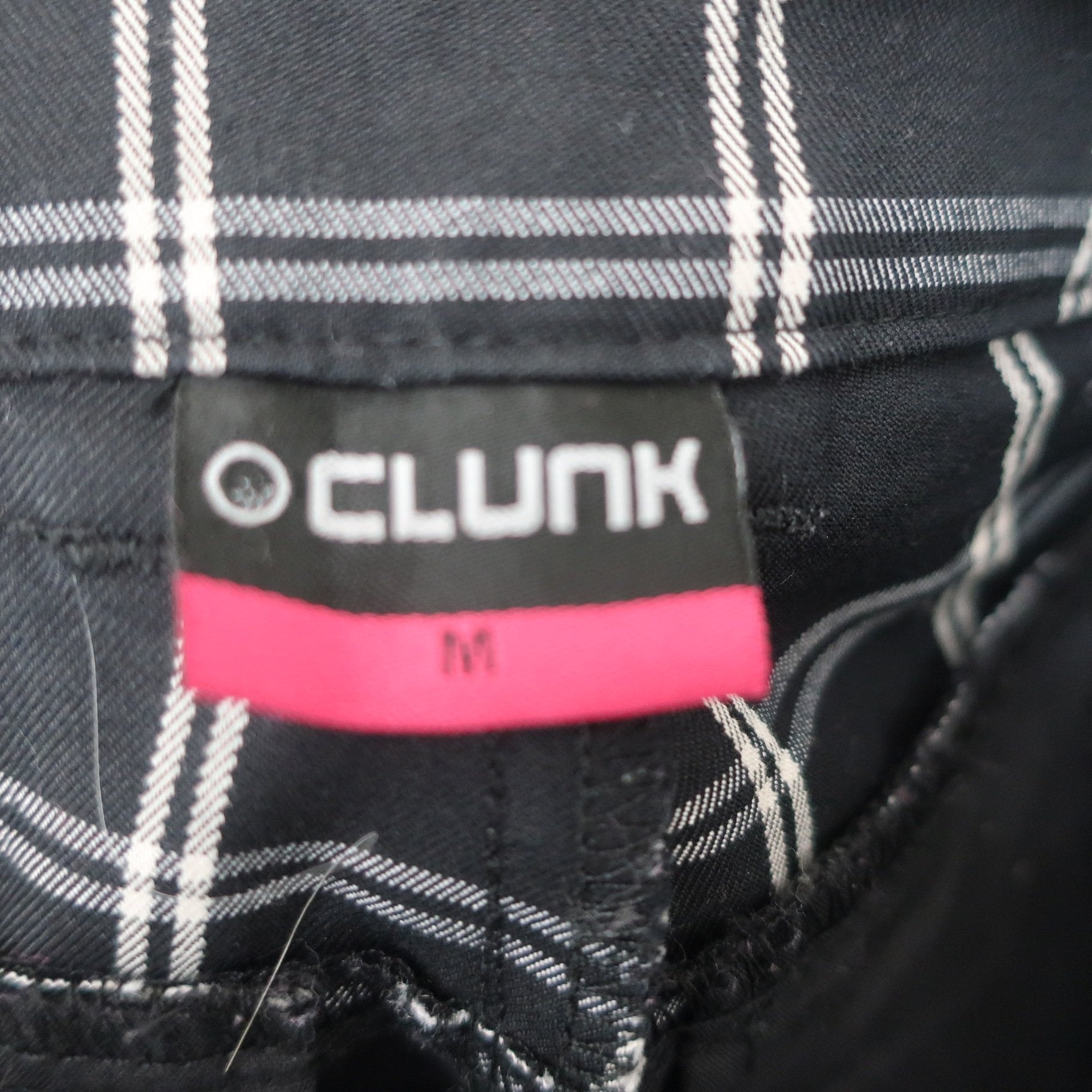 clunk(クランク) ハーフパンツ 黒チェック レディース M B