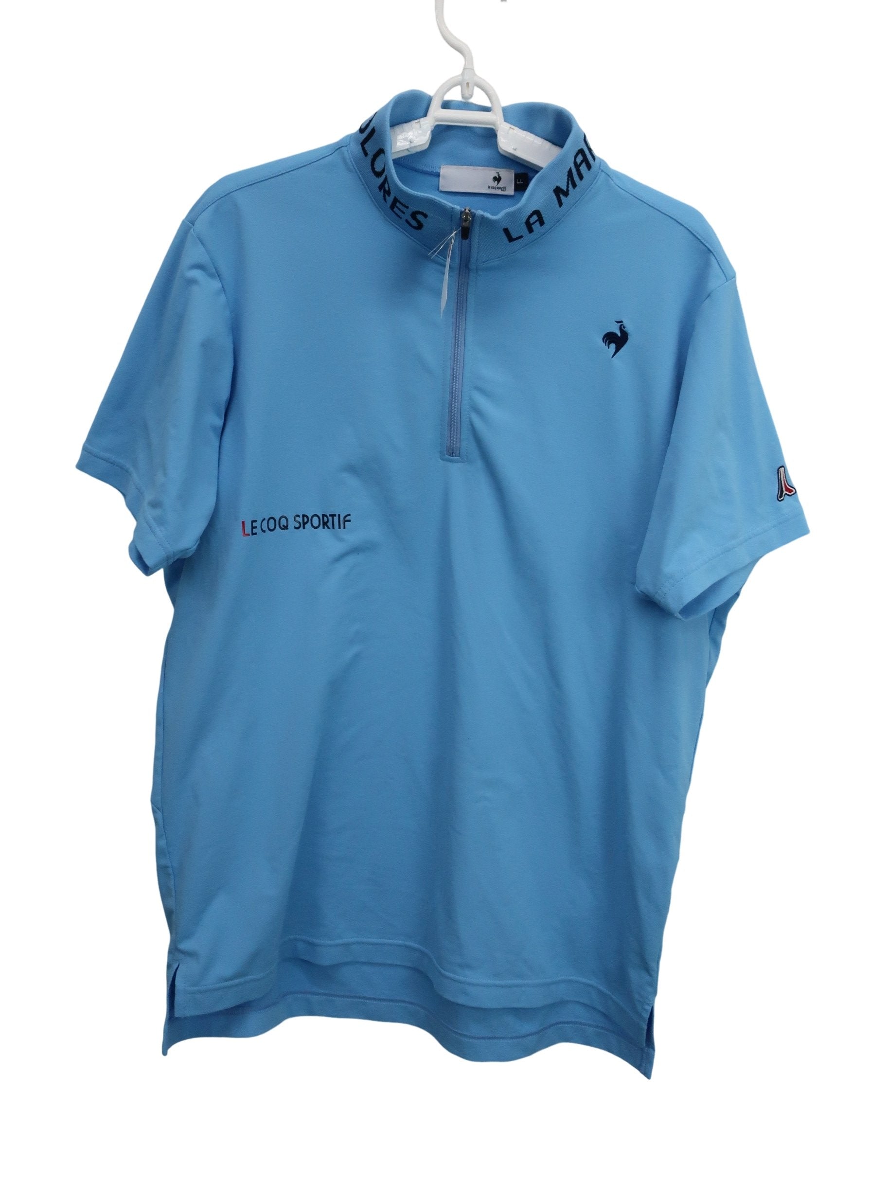 le coq sportif(ルコックスポルティフ) ハーフジップシャツ 水色 メンズ LL B