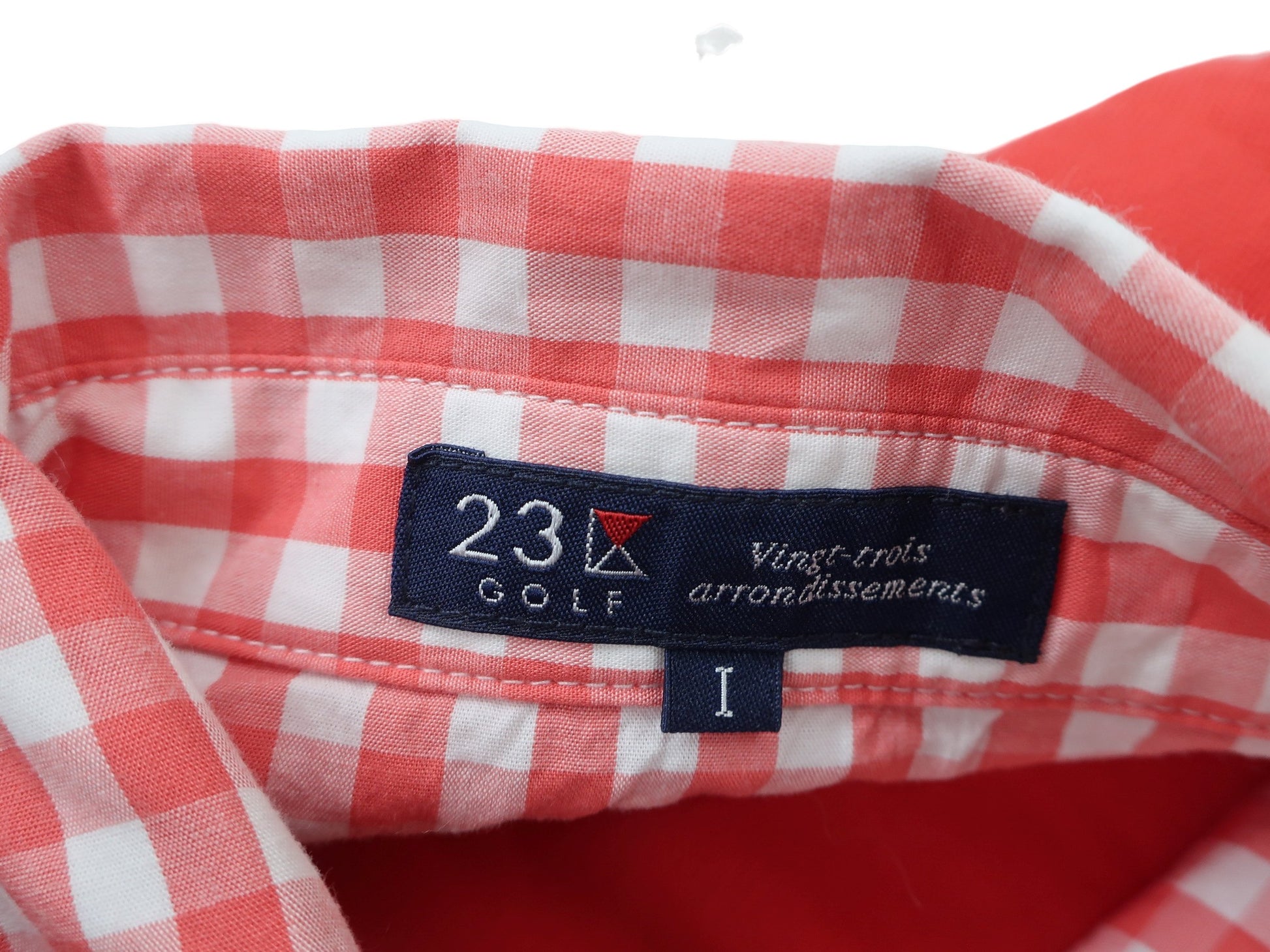 23区 GOLF(23区ゴルフ) 長袖ポロシャツ 赤白チェック レディース 1 B