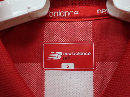 New Balance golf(ニューバランスゴルフ) ポロシャツ 赤白チェック メンズ 5 012-9160010 A