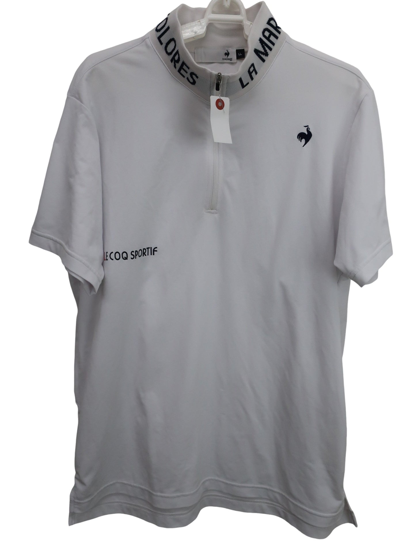 le coq sportif(ルコックスポルティフ) ハーフジップシャツ 白黒 メンズ LL A