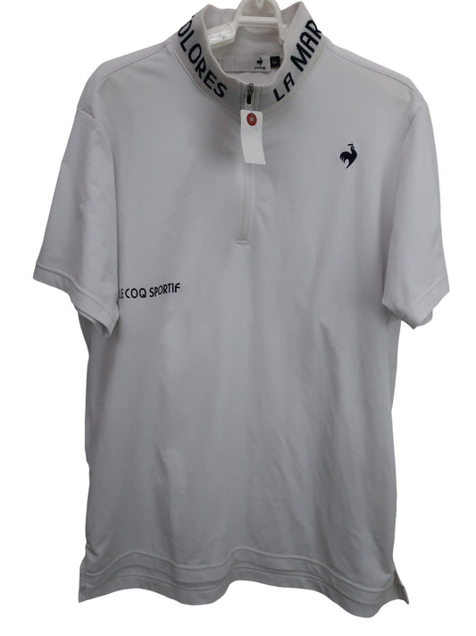 le coq sportif(ルコックスポルティフ) ハーフジップシャツ 白黒 メンズ LL A
