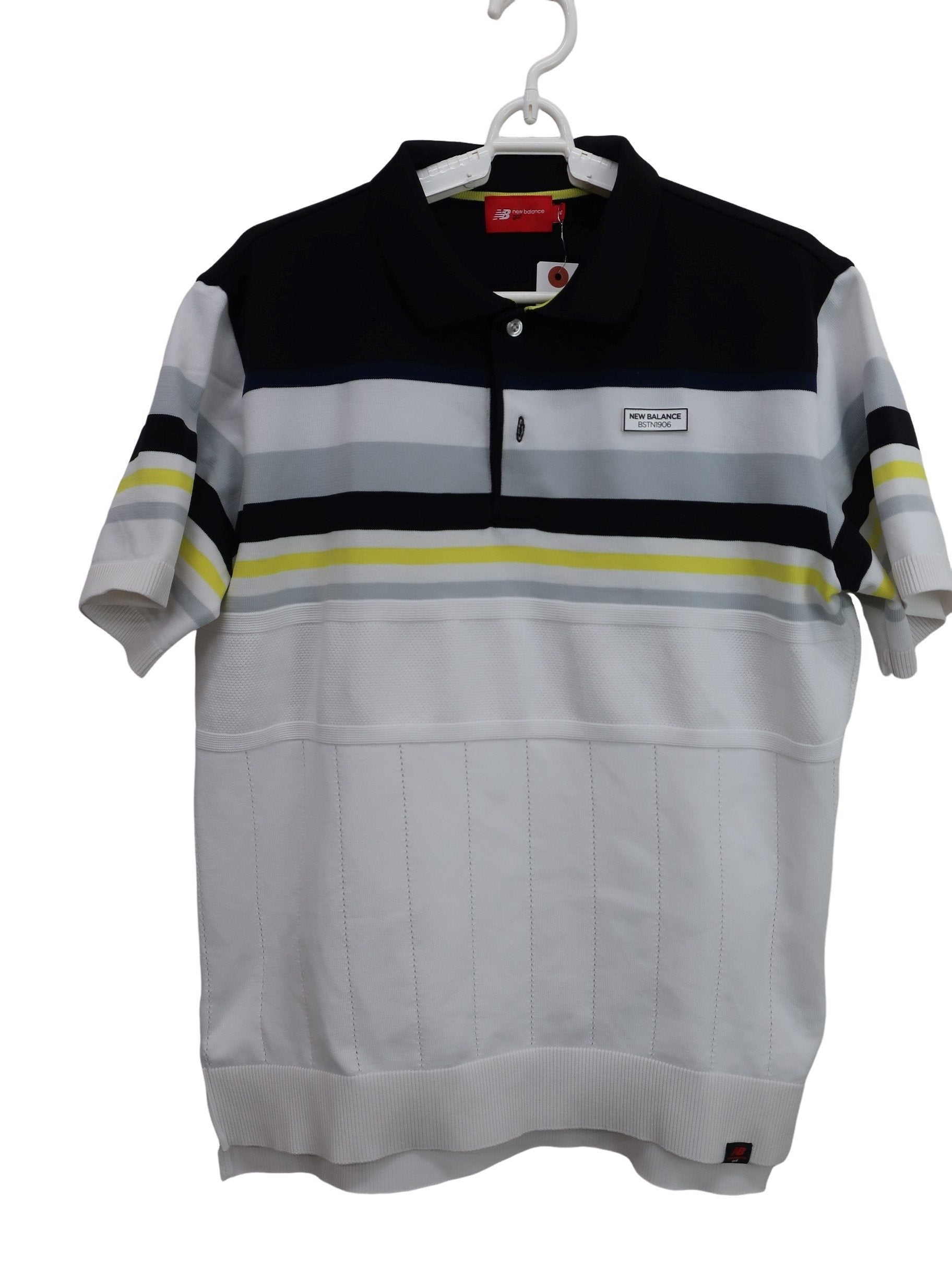 New Balance golf(ニューバランスゴルフ) ポロシャツ 白黒 メンズ 5 012-9175001 A