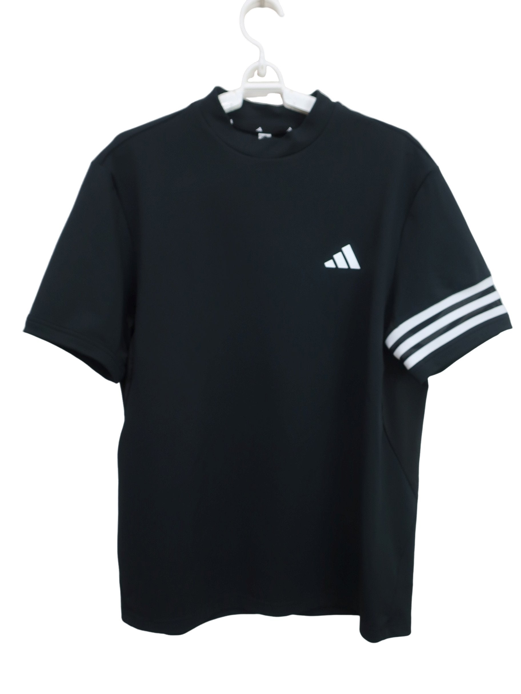 adidas(アディダス) 半袖モックネックシャツ 黒 メンズ XL A