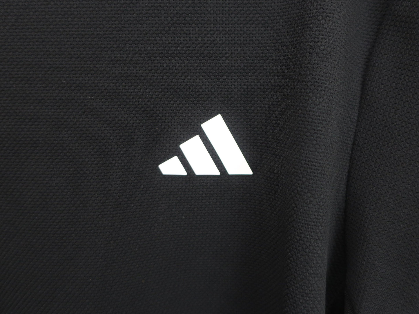 adidas(アディダス) 半袖モックネックシャツ 黒 メンズ XL A