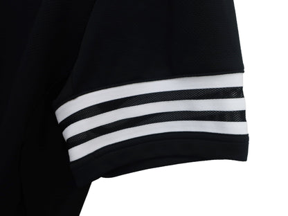 adidas(アディダス) 半袖モックネックシャツ 黒 メンズ XL A