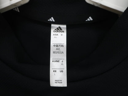 adidas(アディダス) 半袖モックネックシャツ 黒 メンズ XL A
