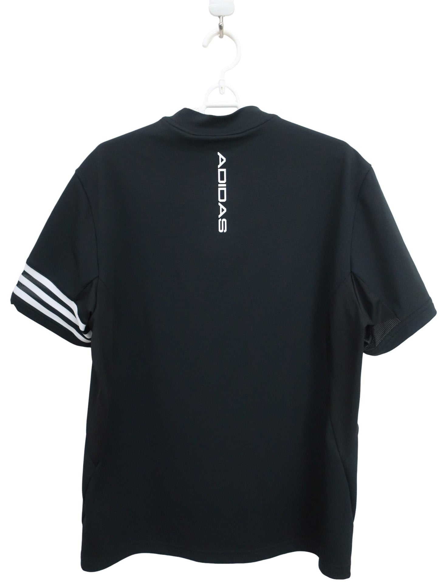 adidas(アディダス) 半袖モックネックシャツ 黒 メンズ XL A