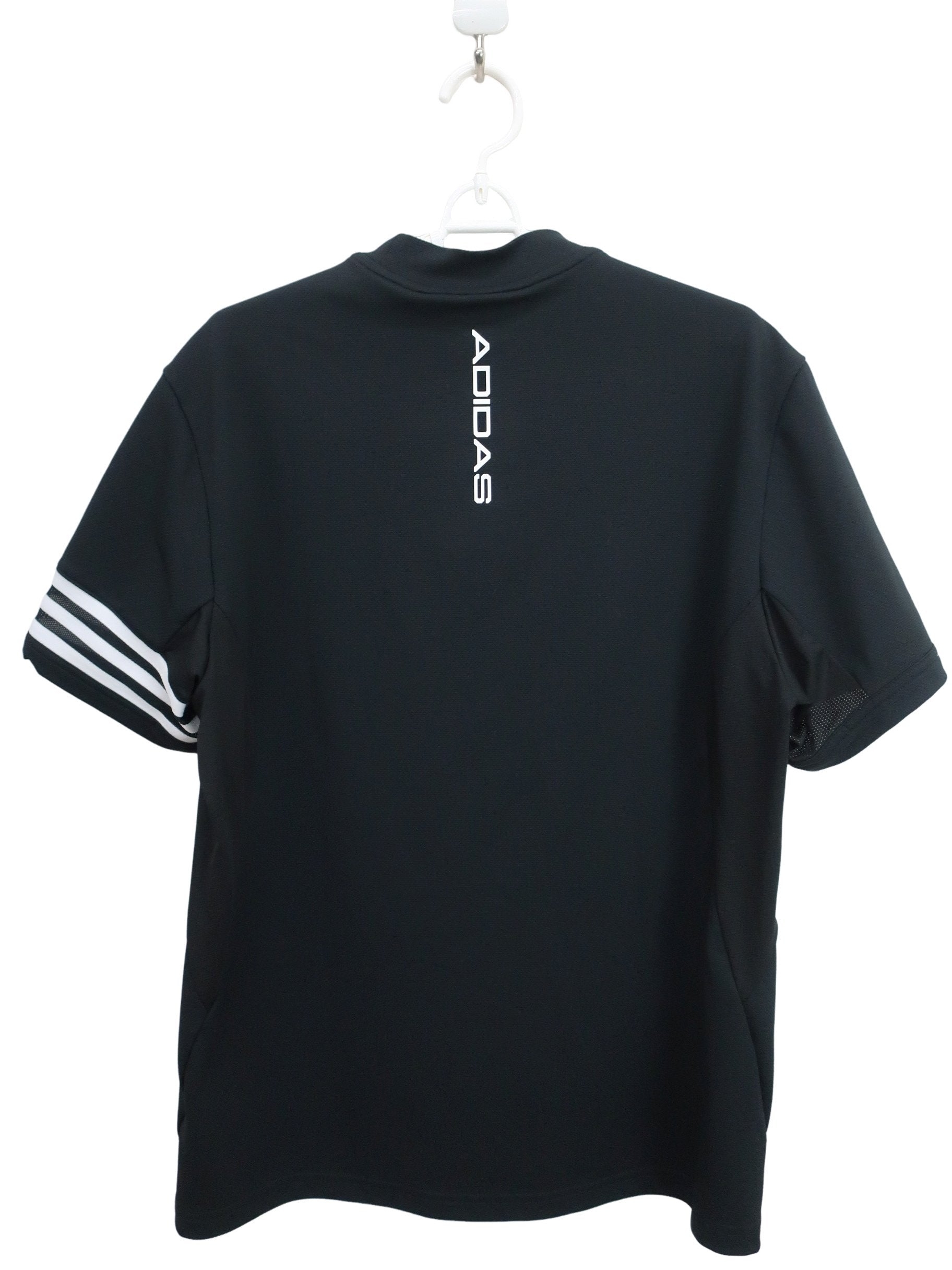 adidas(アディダス) 半袖モックネックシャツ 黒 メンズ XL A