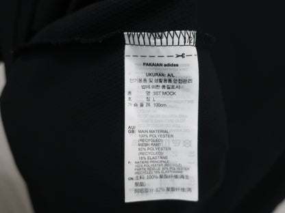 adidas(アディダス) 半袖モックネックシャツ 黒 メンズ XL A