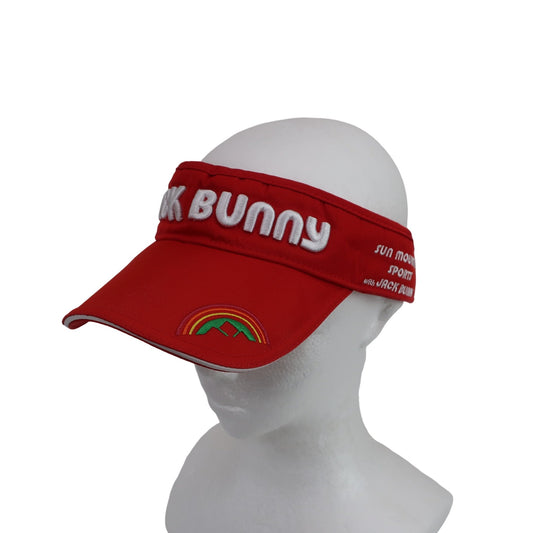 Jack Bunny(ジャックバニー) サンバイザー 赤 メンズ フリーサイズ A