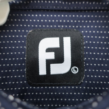 FOOTJOY(フットジョイ) ポロシャツ ネイビー白ドット柄 メンズ L A