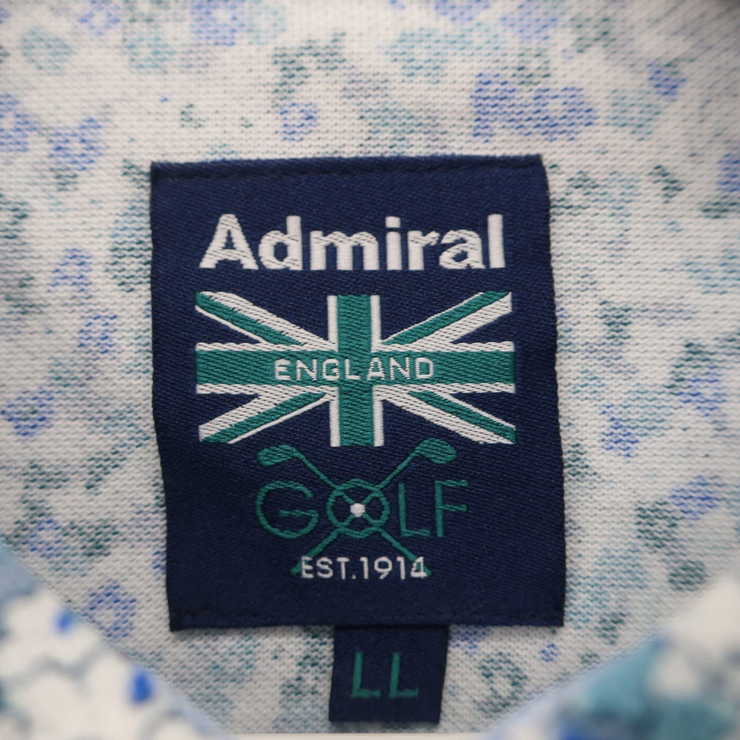Admiral(アドミラル) ポロシャツ 青花柄 メンズ LL A
